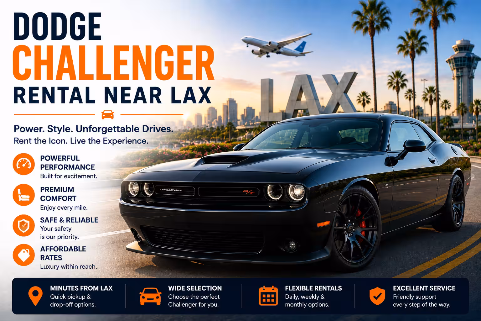 Dodge Challenger Rental Near LAX Los Angeles