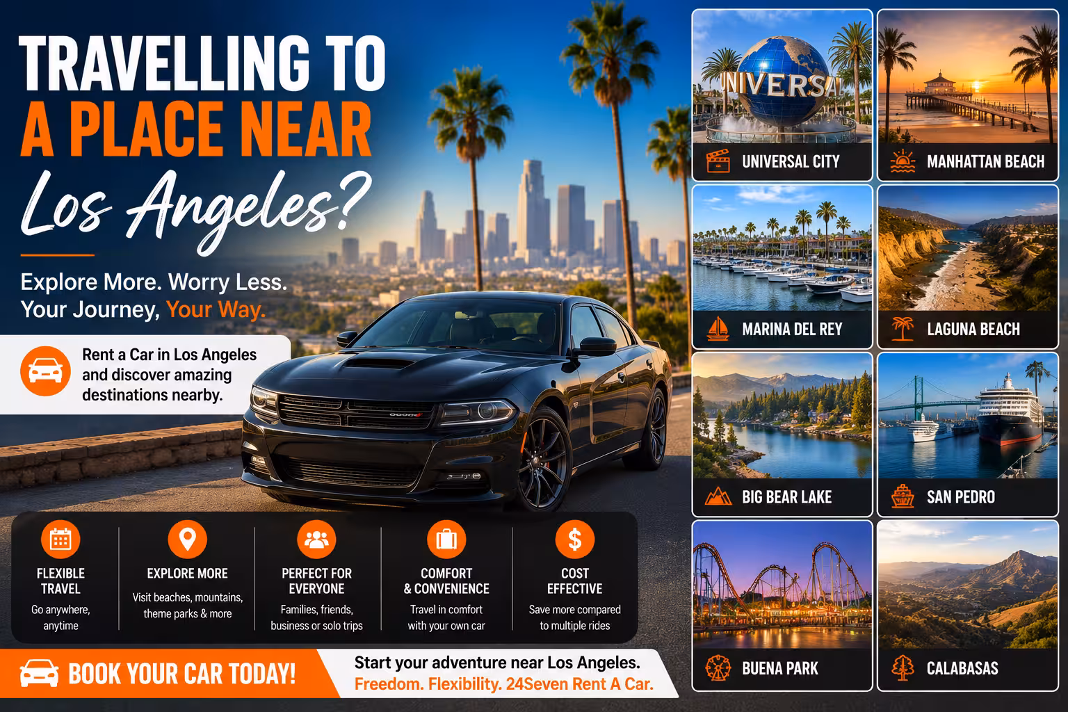 Travelling to a Place Near Los Angeles? Rent a Car for a Smoother Trip