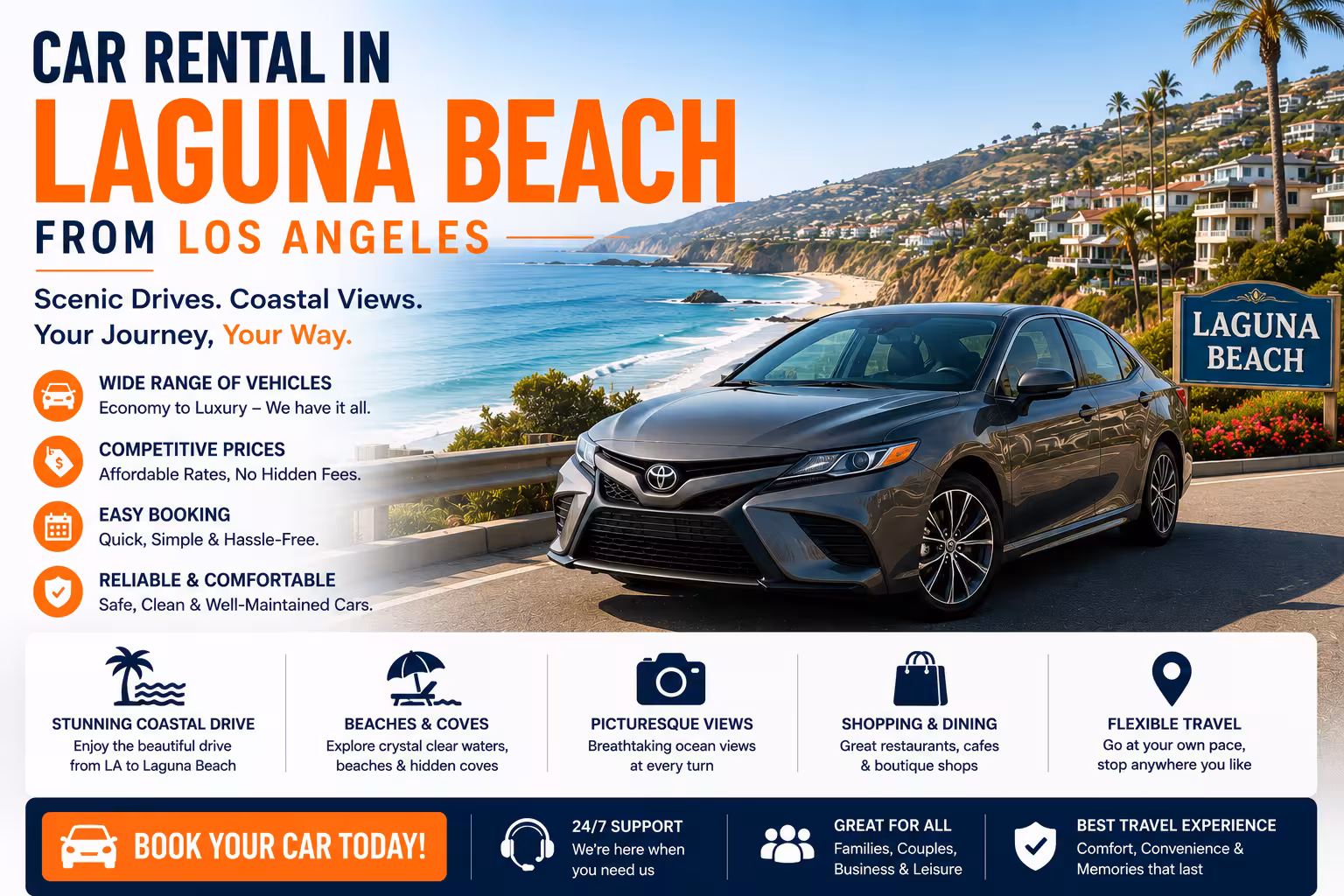 Car Rental in Laguna Beach from Los Angeles